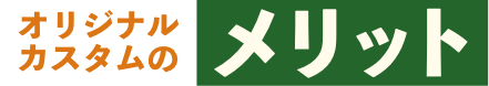 オリジナルカスタムのメリット
